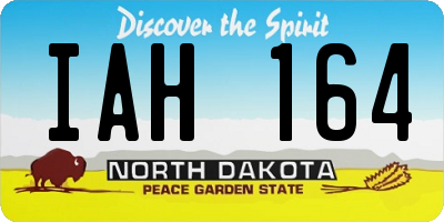 ND license plate IAH164