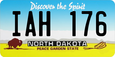 ND license plate IAH176