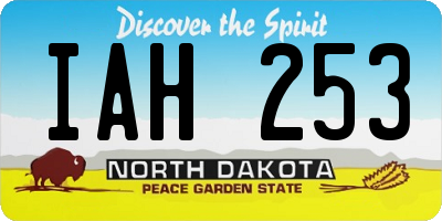 ND license plate IAH253