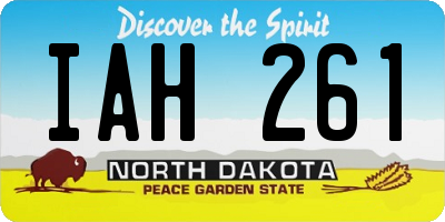 ND license plate IAH261
