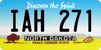 ND license plate IAH271