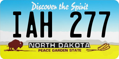 ND license plate IAH277