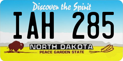 ND license plate IAH285