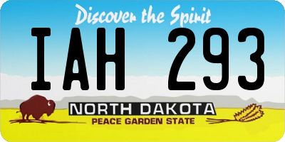 ND license plate IAH293