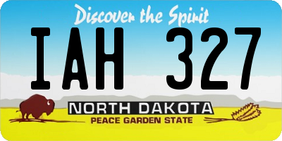 ND license plate IAH327