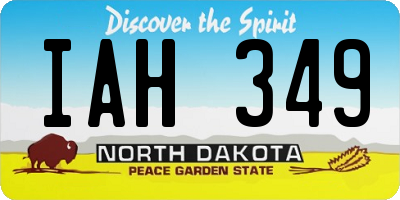 ND license plate IAH349