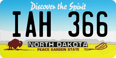 ND license plate IAH366