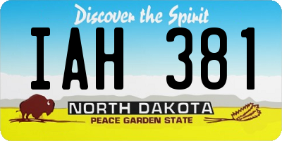 ND license plate IAH381