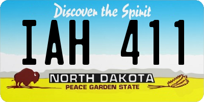 ND license plate IAH411