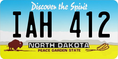 ND license plate IAH412