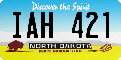 ND license plate IAH421