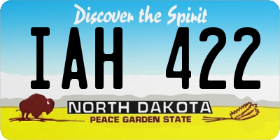 ND license plate IAH422