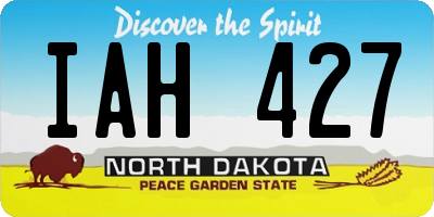 ND license plate IAH427