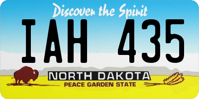 ND license plate IAH435