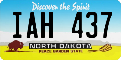ND license plate IAH437