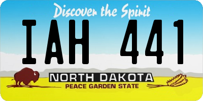 ND license plate IAH441