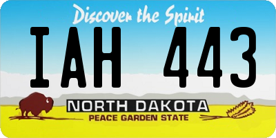 ND license plate IAH443