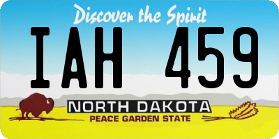 ND license plate IAH459