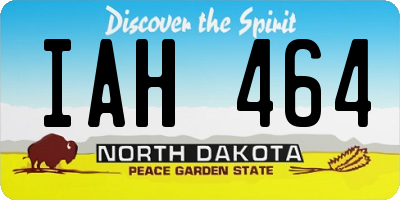 ND license plate IAH464