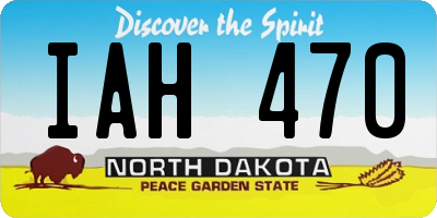 ND license plate IAH470