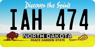ND license plate IAH474
