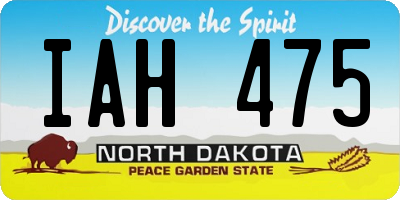 ND license plate IAH475