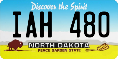 ND license plate IAH480