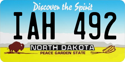 ND license plate IAH492