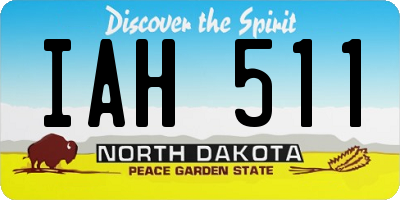 ND license plate IAH511