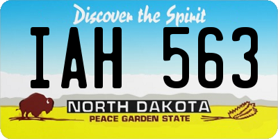 ND license plate IAH563