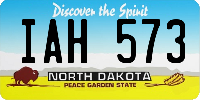 ND license plate IAH573