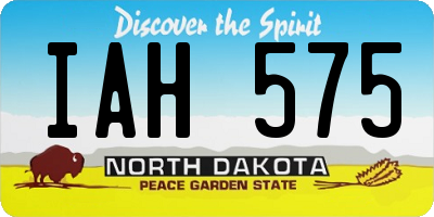 ND license plate IAH575