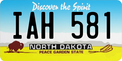ND license plate IAH581