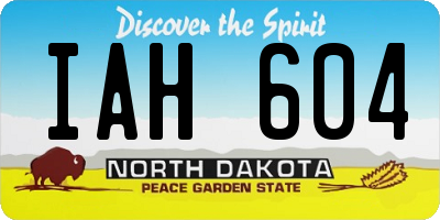 ND license plate IAH604