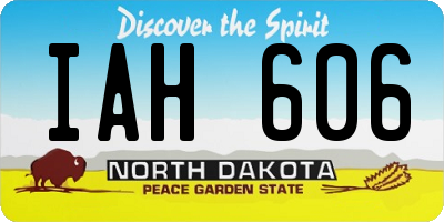 ND license plate IAH606