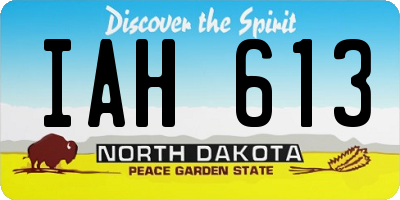 ND license plate IAH613