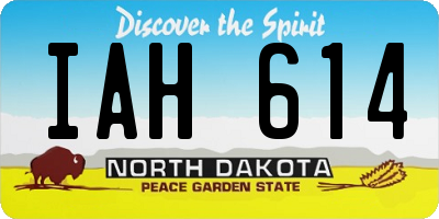 ND license plate IAH614