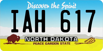 ND license plate IAH617