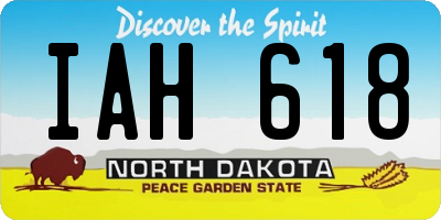 ND license plate IAH618