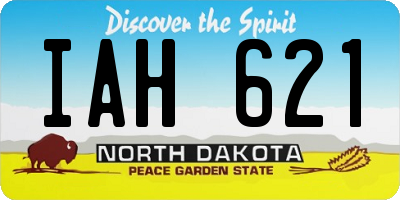 ND license plate IAH621