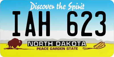 ND license plate IAH623