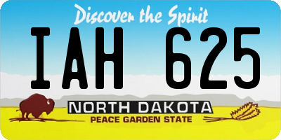 ND license plate IAH625