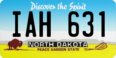 ND license plate IAH631