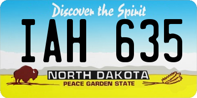 ND license plate IAH635