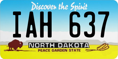 ND license plate IAH637