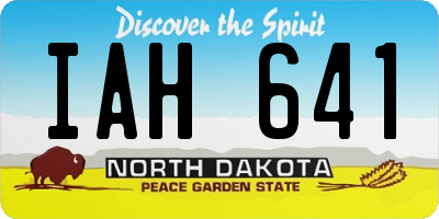 ND license plate IAH641