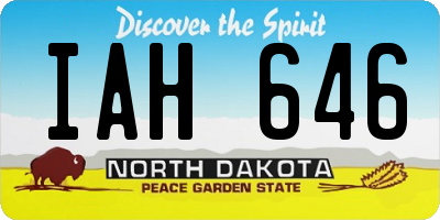 ND license plate IAH646