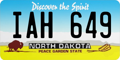 ND license plate IAH649
