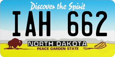 ND license plate IAH662
