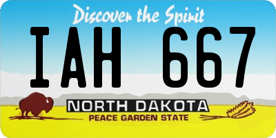 ND license plate IAH667